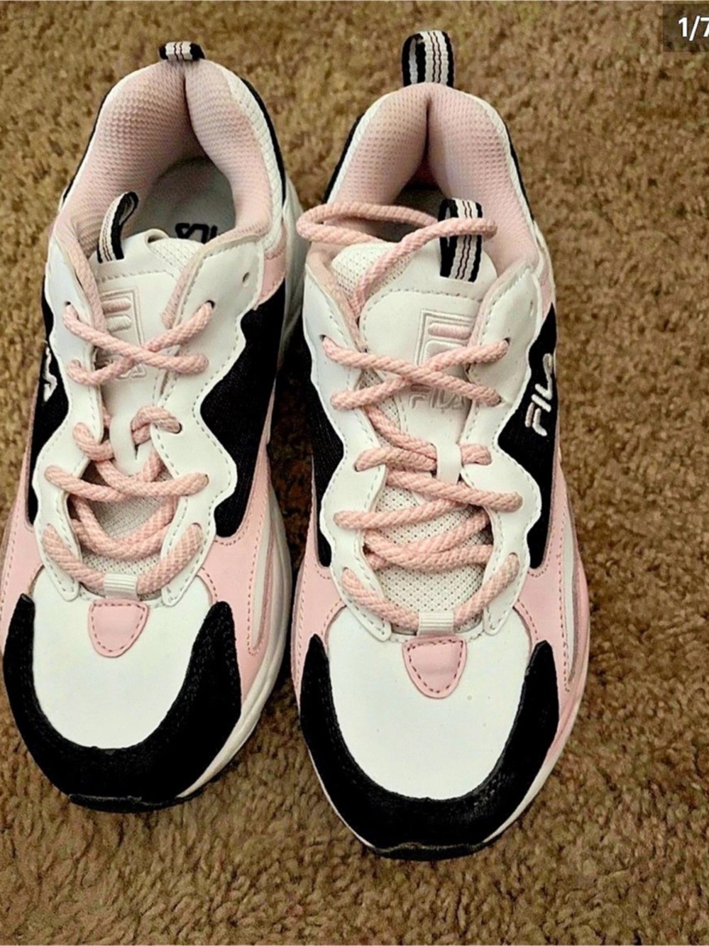 FILA Disruptor 2 Pink & White Sneakers US 61⁄2